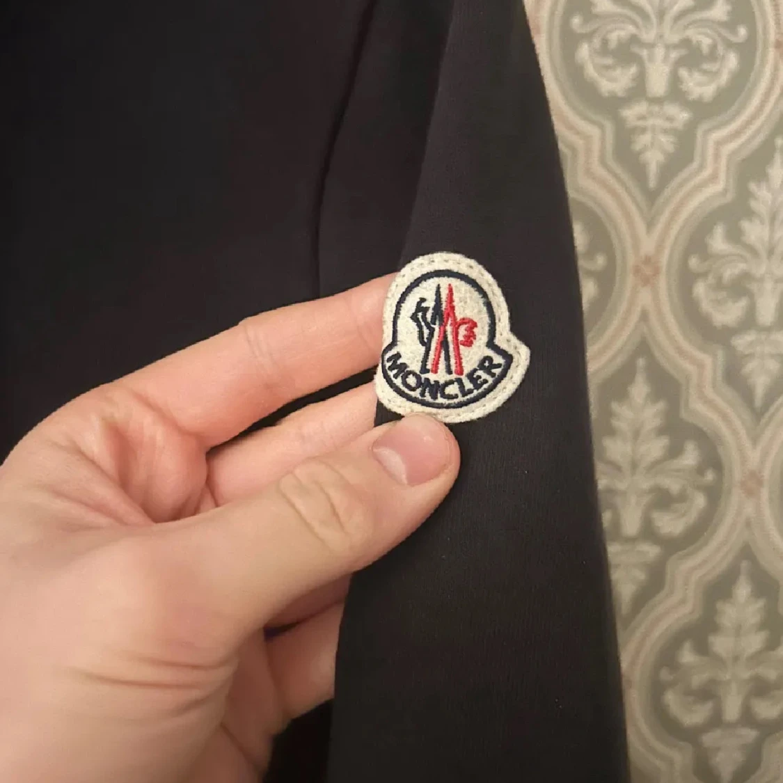 Svart Moncler hoodie med dragkedja - 1