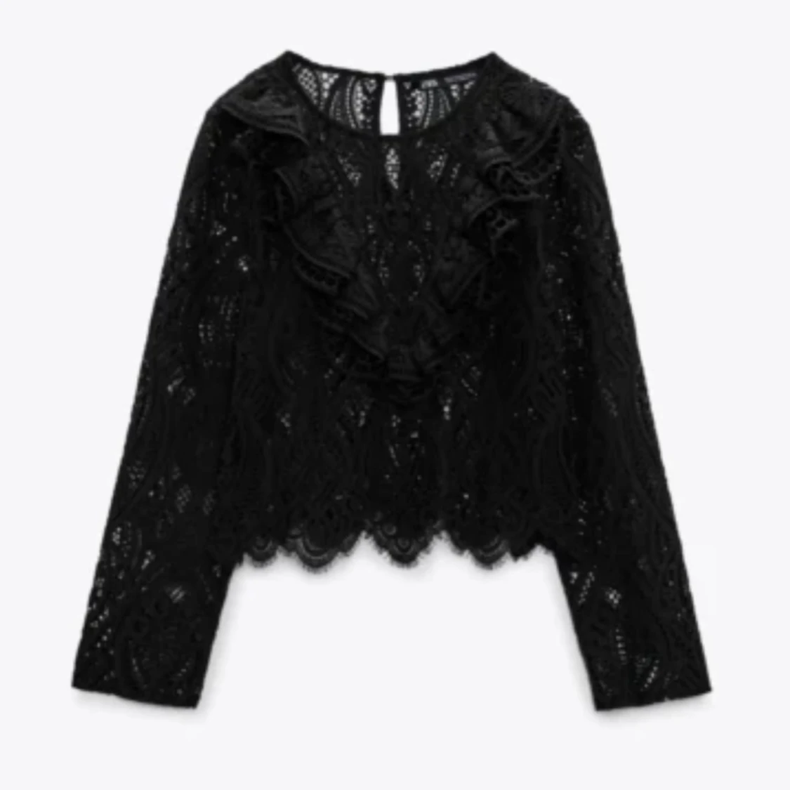 Svart spetsblus från Zara - 2