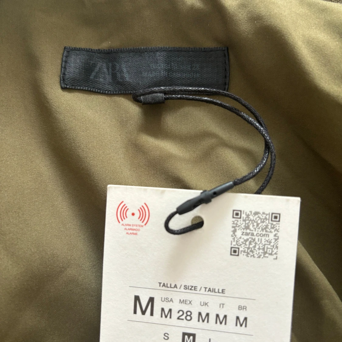 Olivgrön mocka bomberjacka från Zara - 3