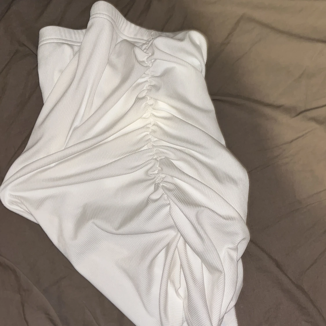 Vit ribbad kortkjol från SHEIN SXY - 1