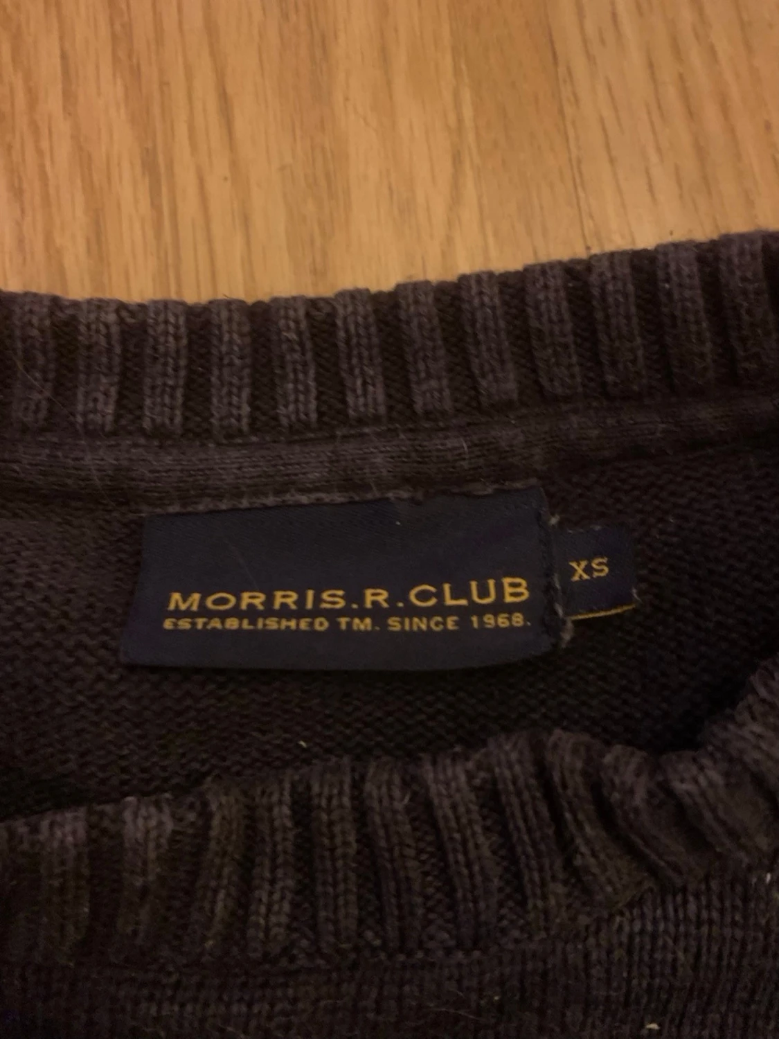 Mörkblå stickad tröja Morris XS - 2