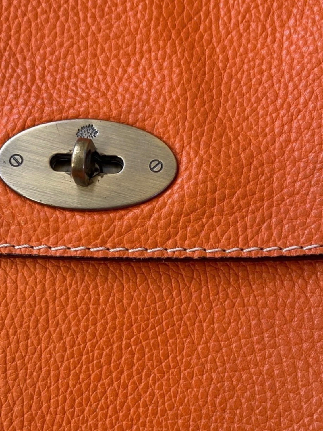 Orange axelväska från Mulberry i skinn - 3