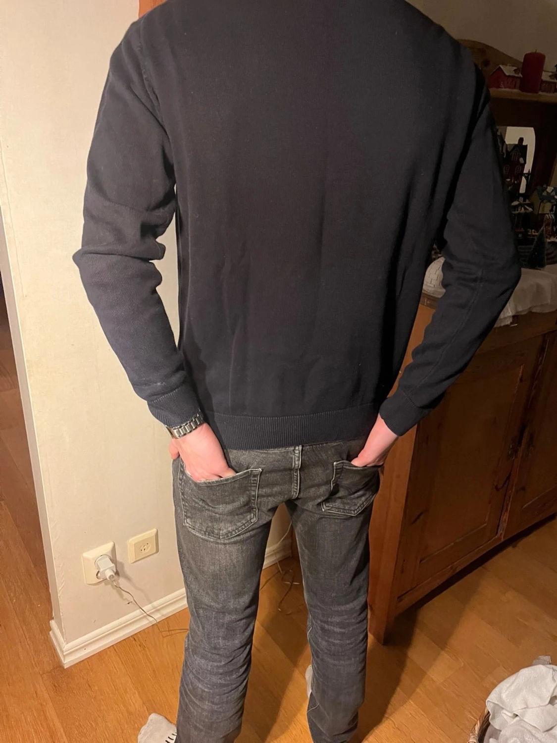 Mörk blå Gant tröja med usa flagga  - 1