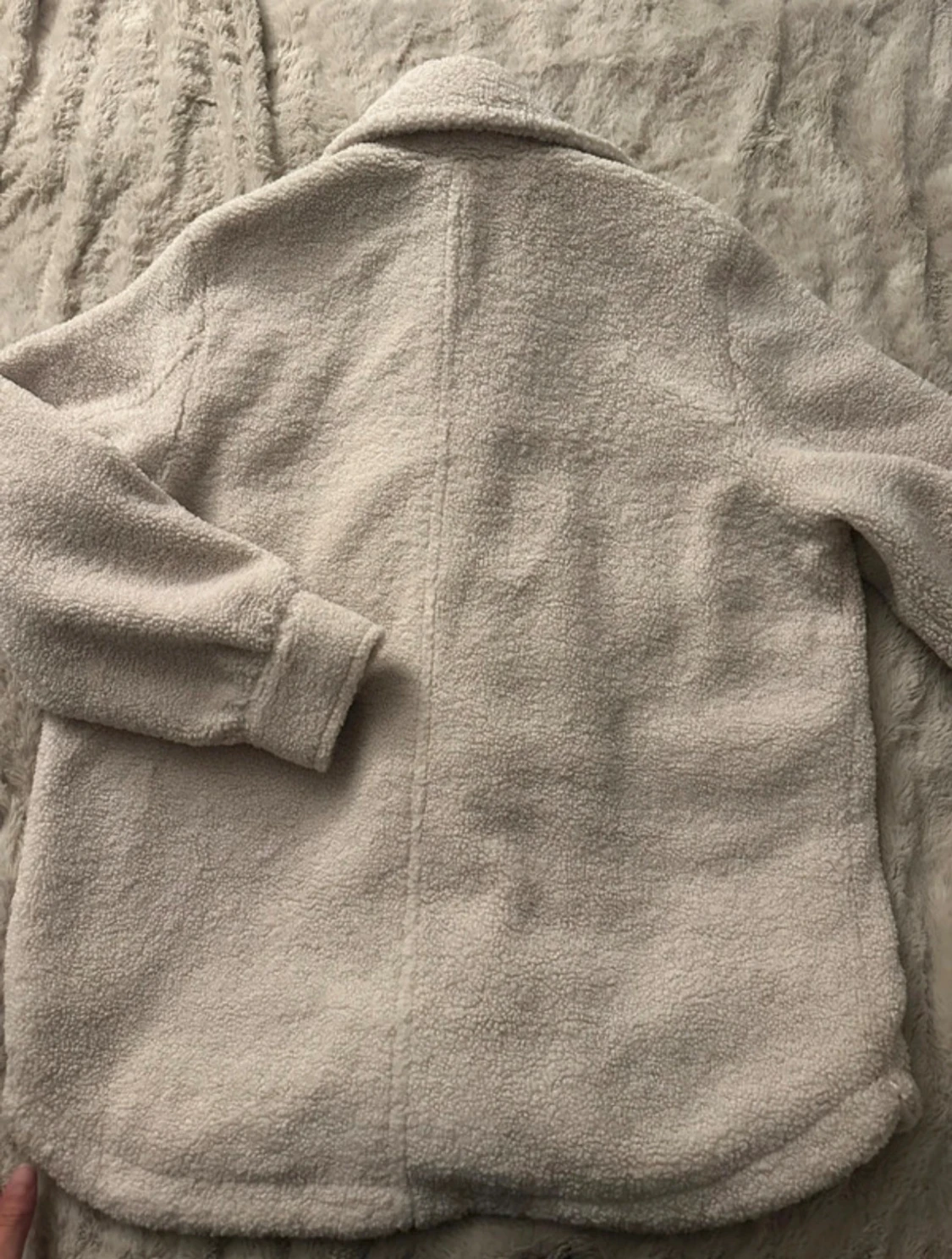 Beige teddyjacka från H&M - 5