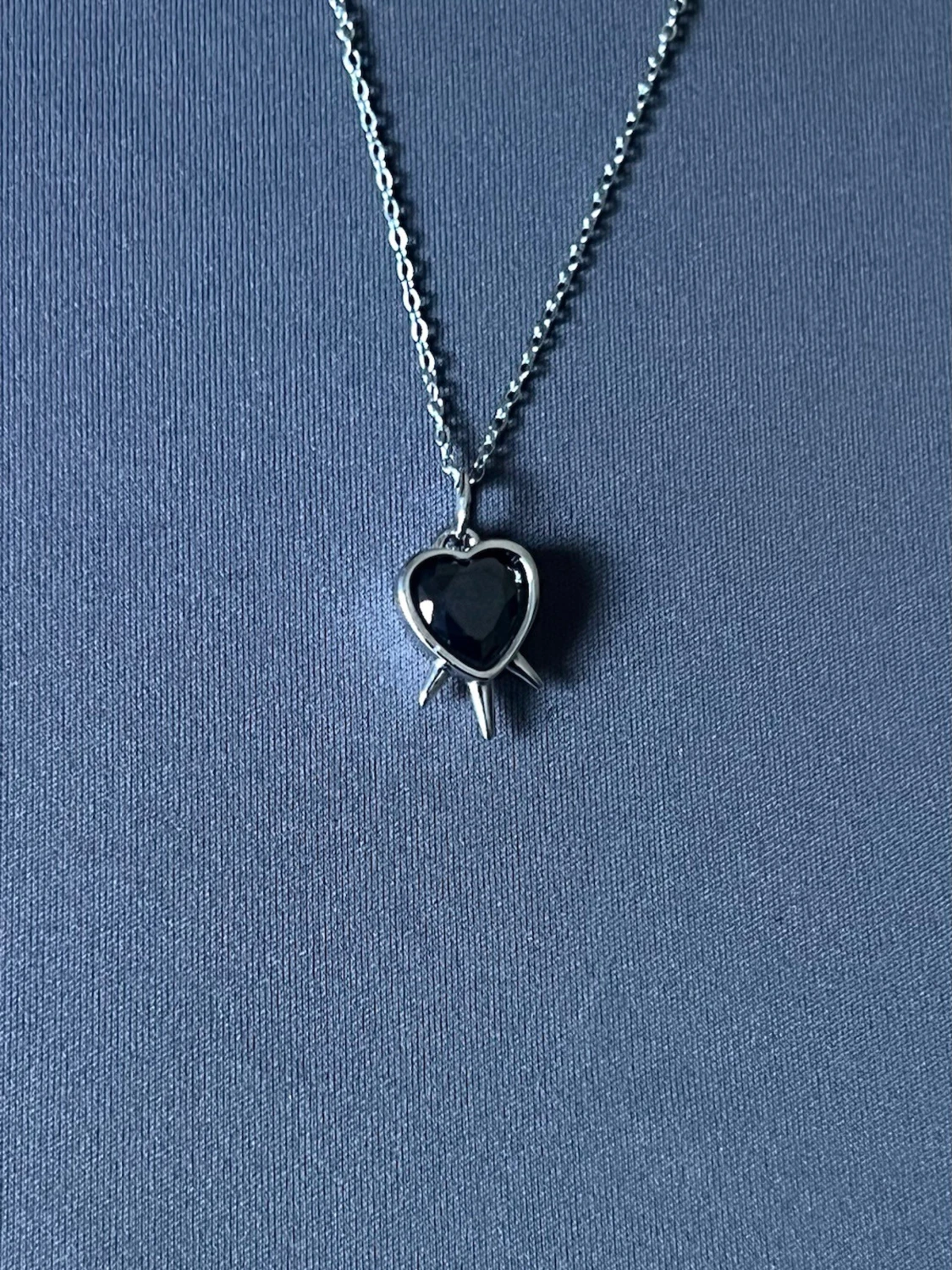 Silver & Black Heart - 1