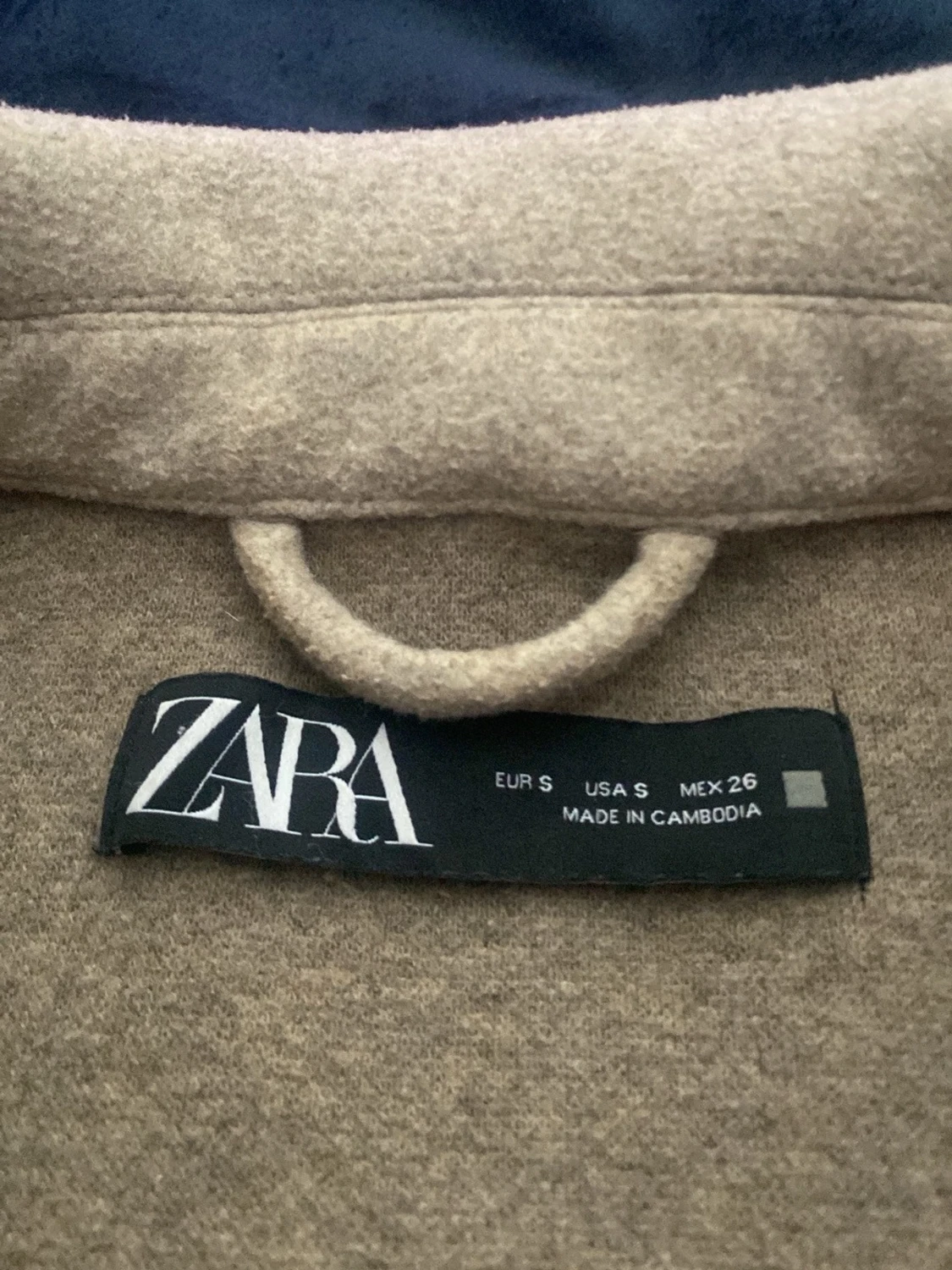 Beige jacka från Zara i ullmix - 1