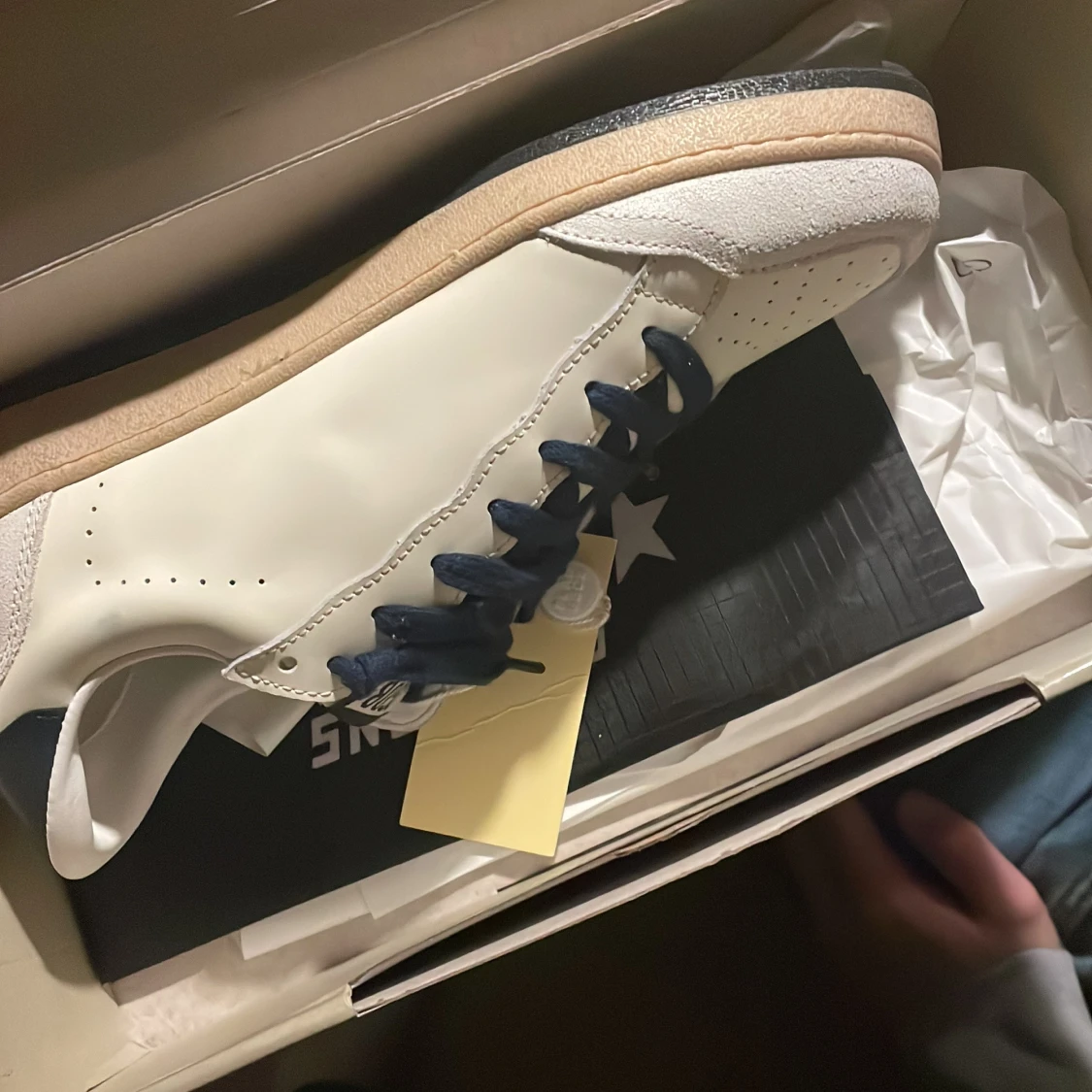 Golden Goose sneakers vit/blå stjärna - 2