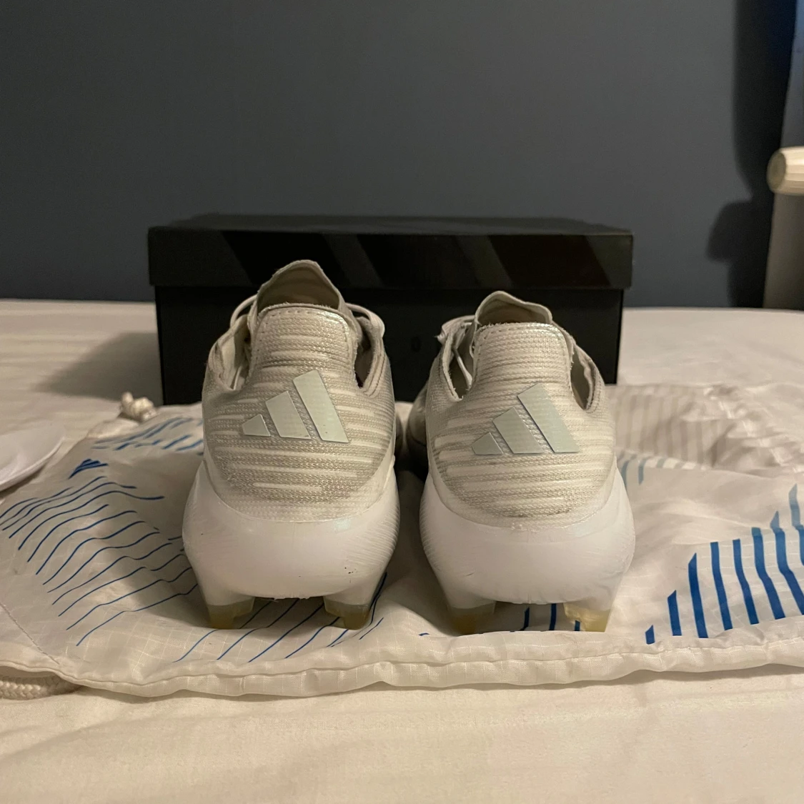 Adidas F50 Elite FG fotbollsskor vit/blå - 1