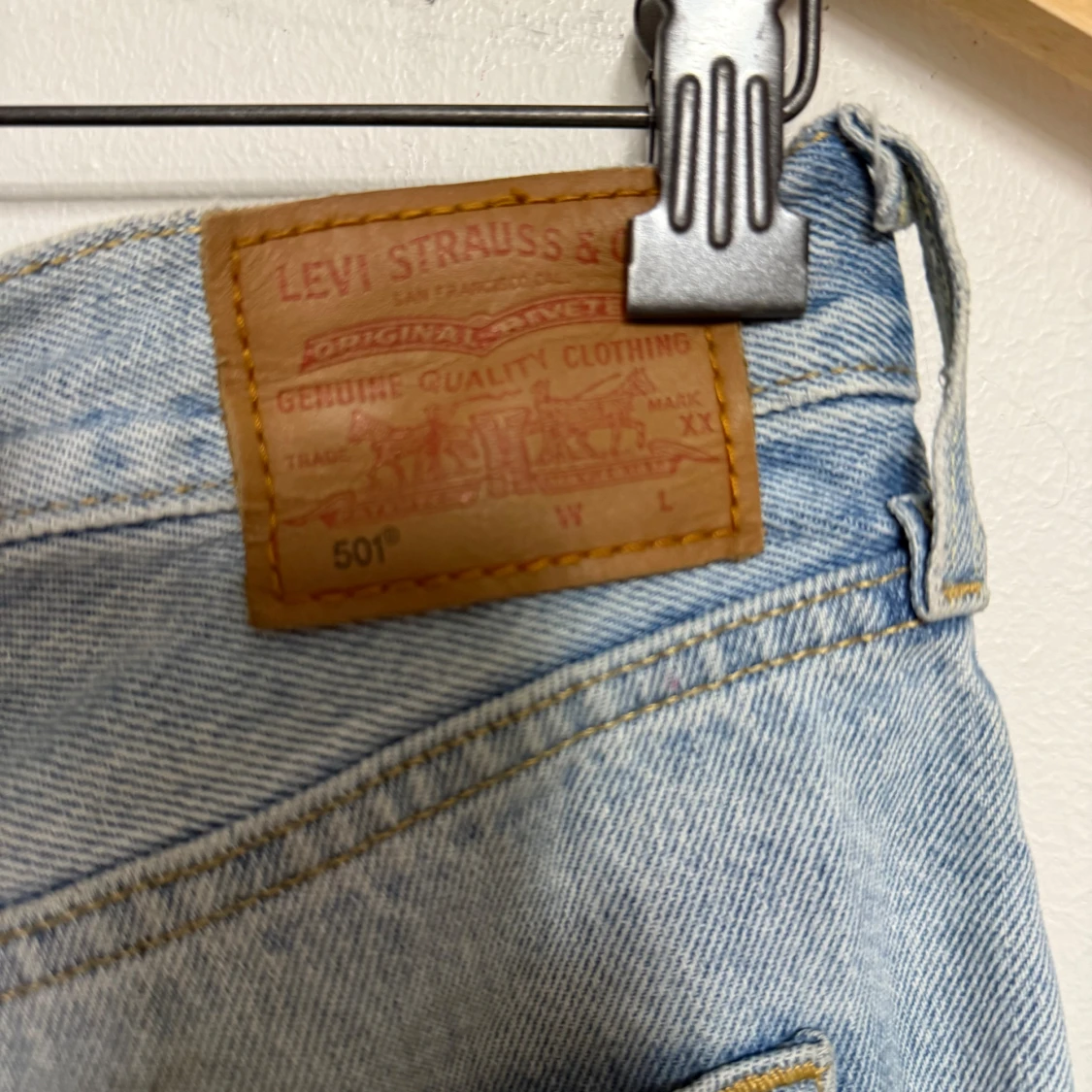 Levi's 501 ljusblå jeans straight fit W30 L 32  - 1