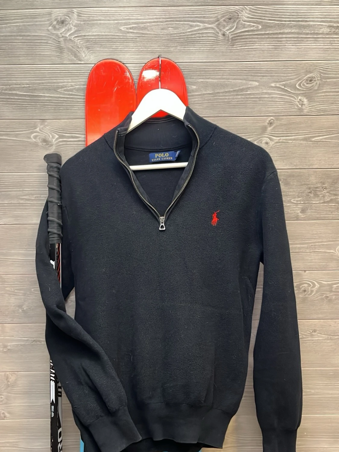 Svart half zip tröja Polo Ralph Lauren