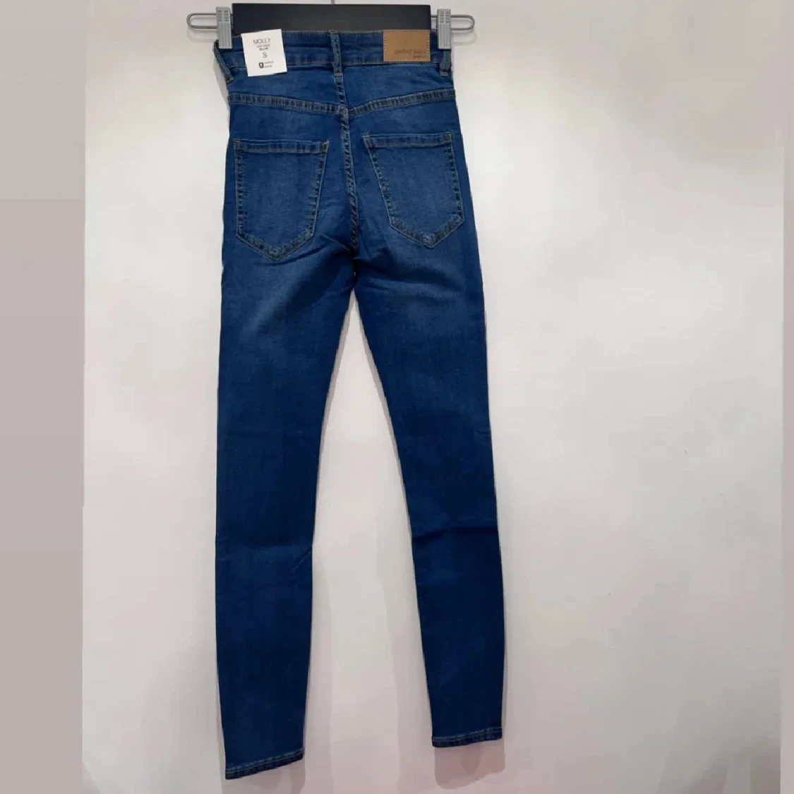 Blå skinny high waist jeans Molly - 1