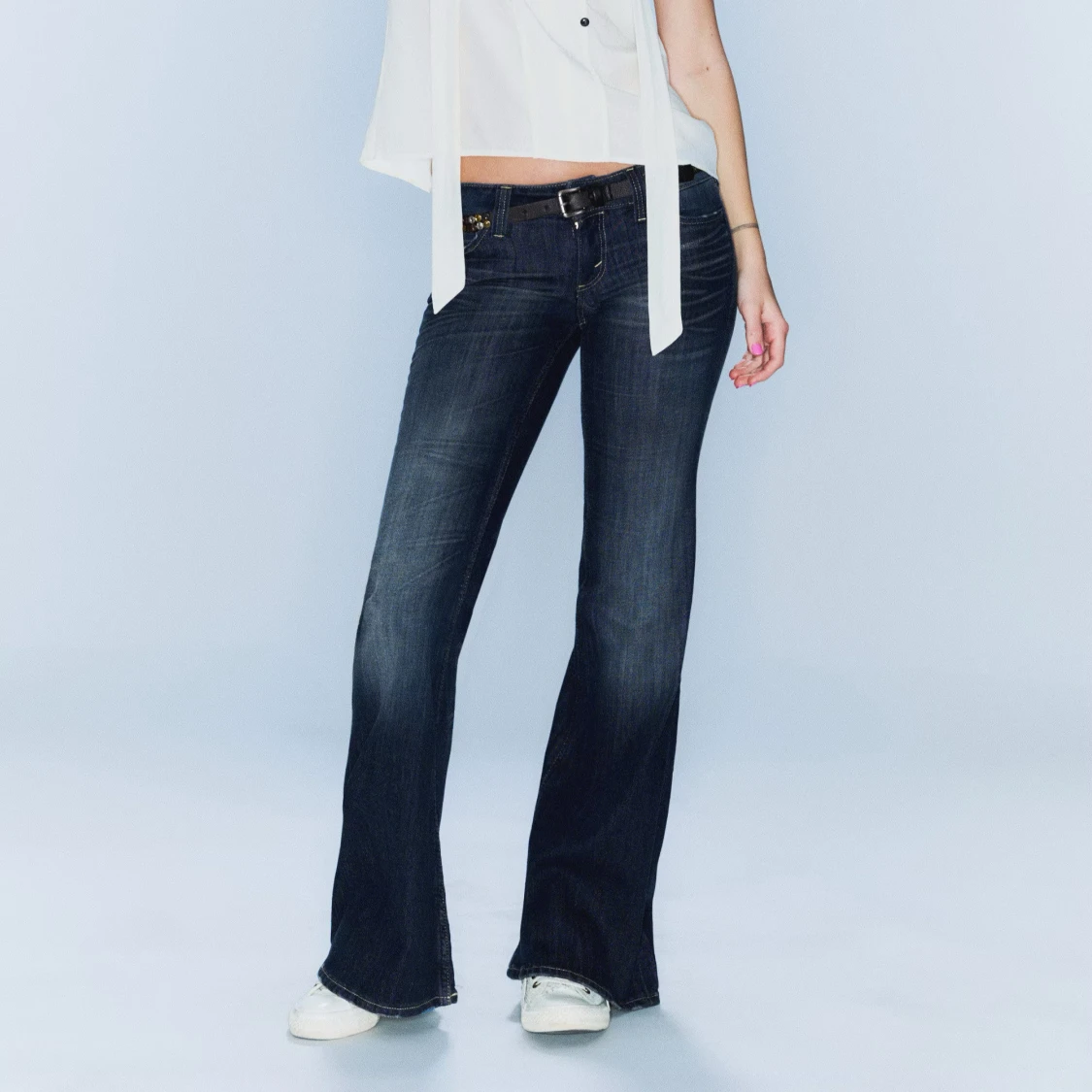  bootcut jeans mörkblå