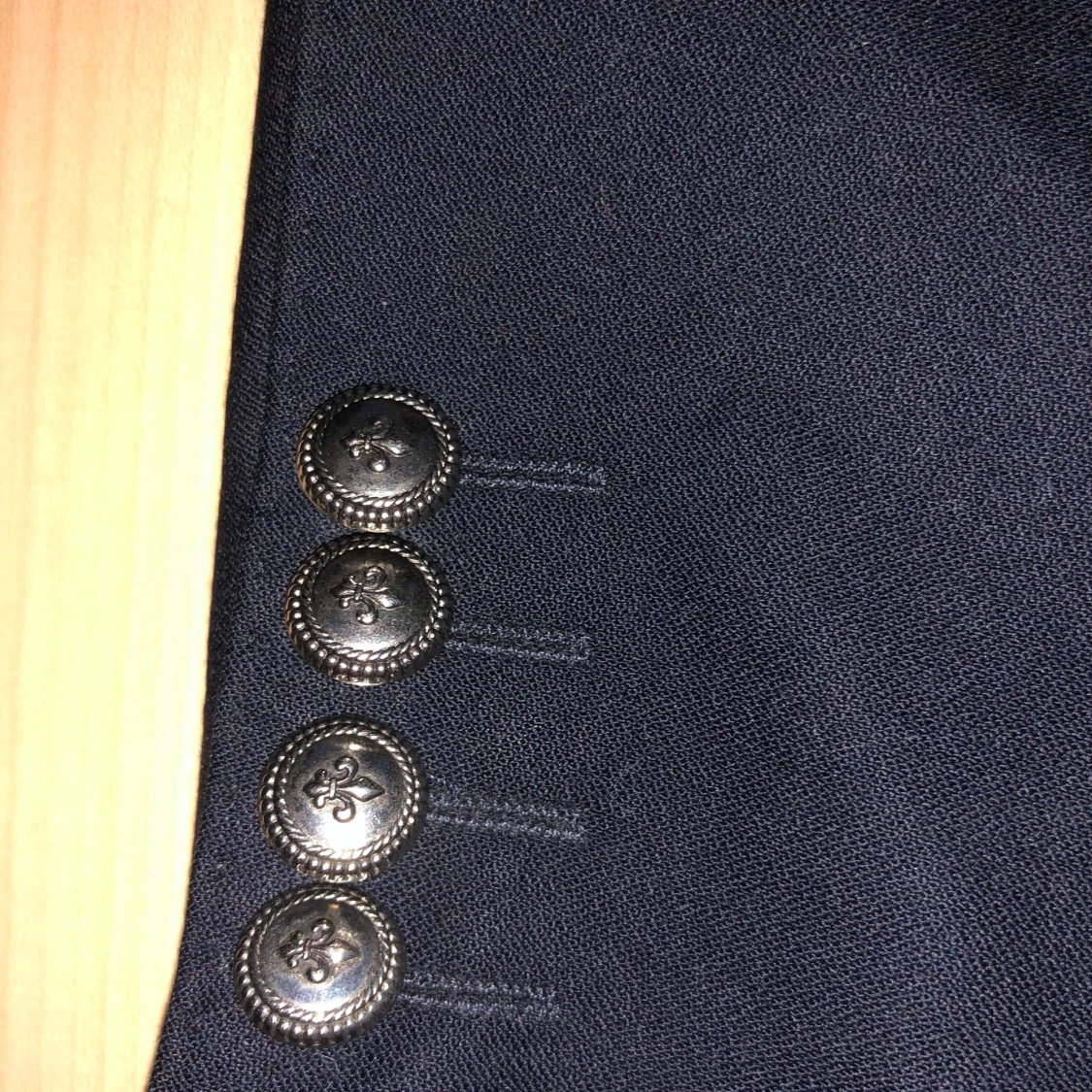 Morris marinblå kavaj med emblem - 2