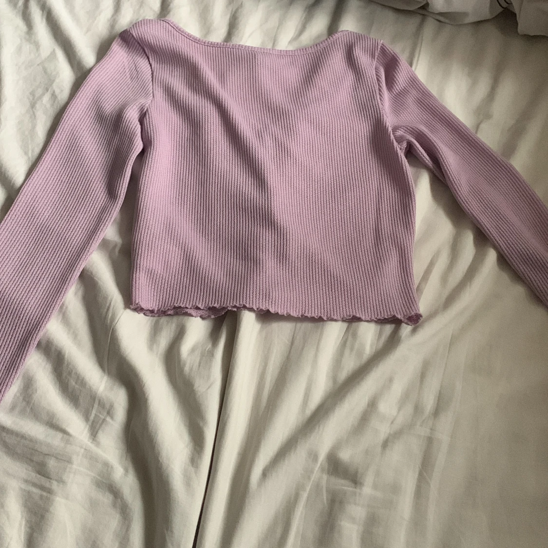 Ljuslila ribbad topp från H&M Divided - 1