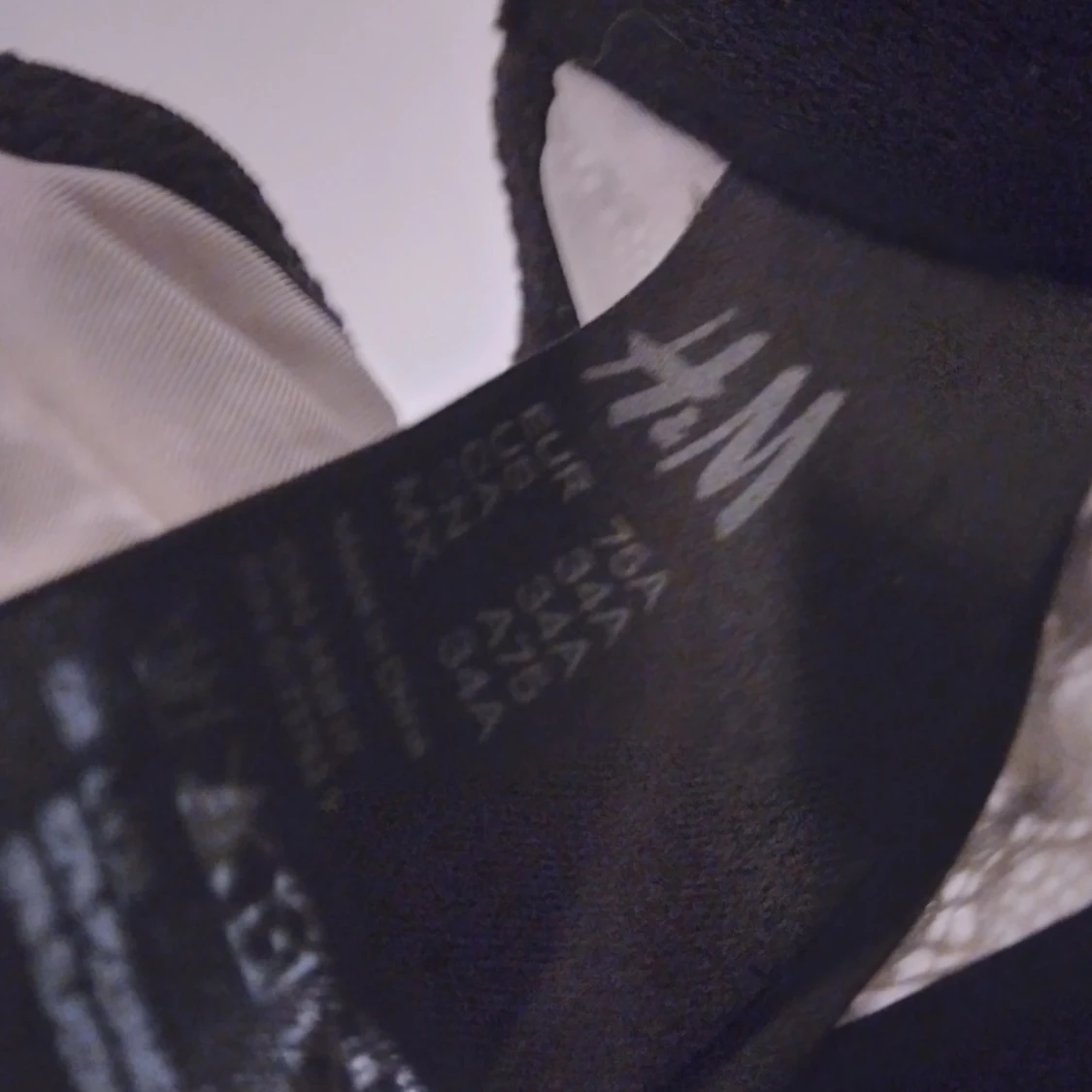 Svart och vitt spets BH set, pushup, 75A.  - 4