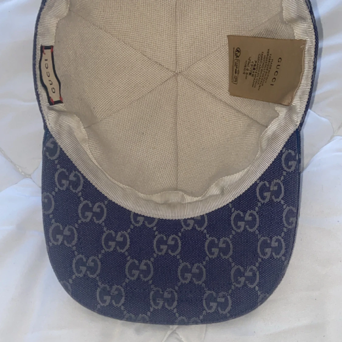 Gucci keps med GG-mönster marinblå - 1