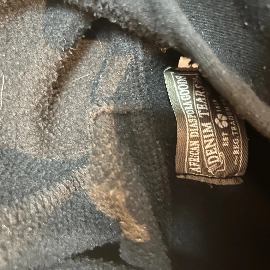 Svart denim tears hoodie - 1