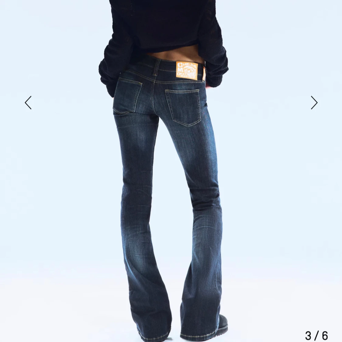 Mörkblå bootcut jeans - 1