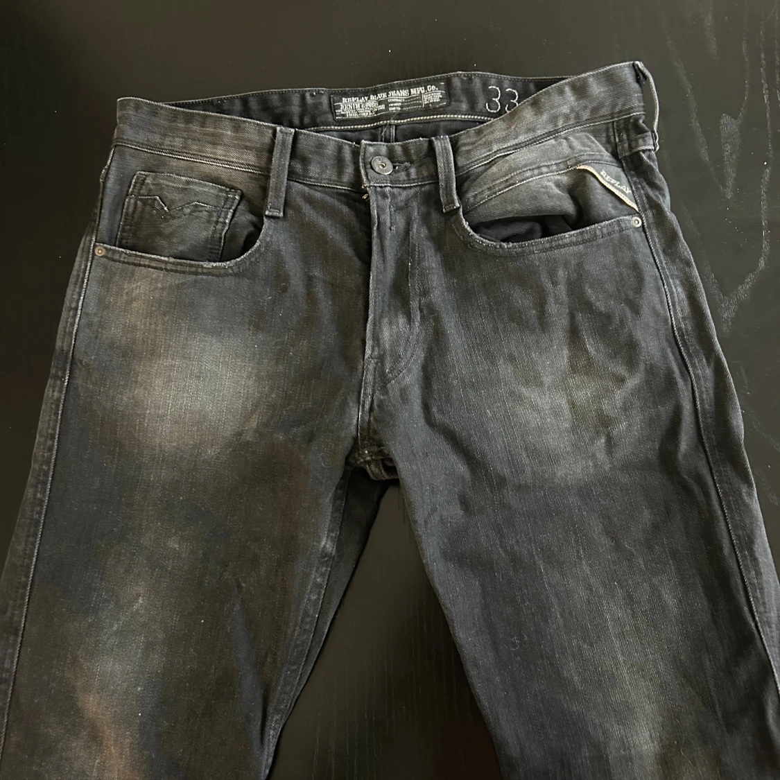 Replay Anbass svarta jeans, storlek 33 - 1