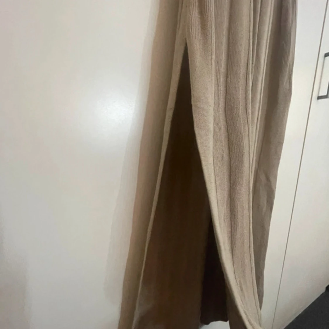 Beige ribbad långklänning H&M XS - 2