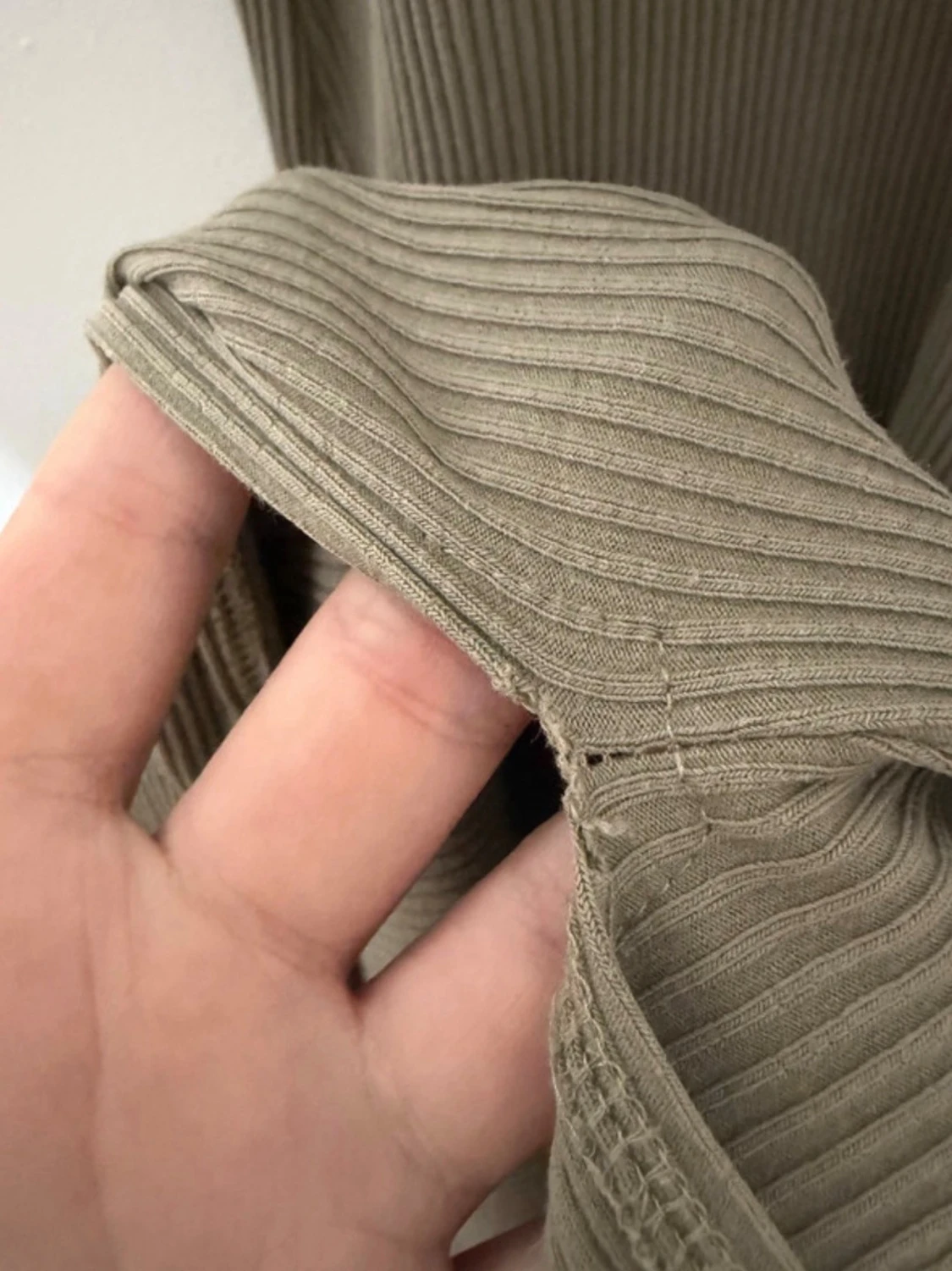 Beige ribbad långklänning Etirel - 2