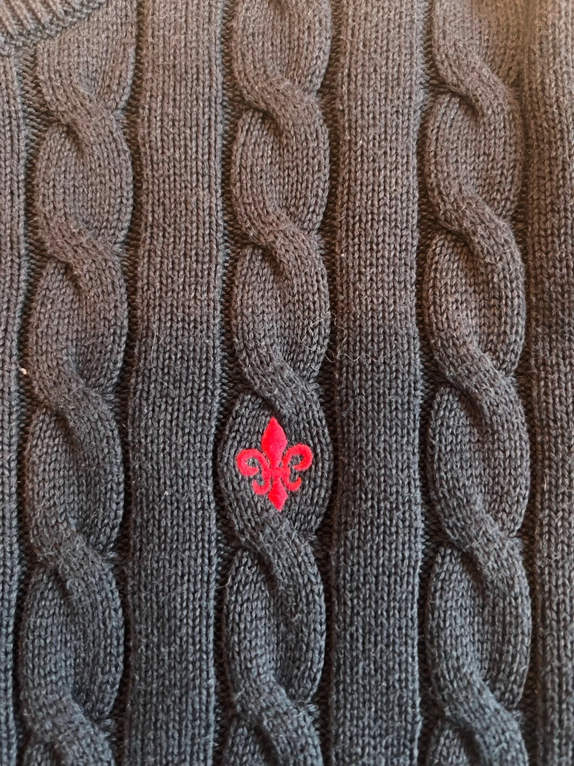 Mörkblå kabelstickad tröja från  Morris - 2