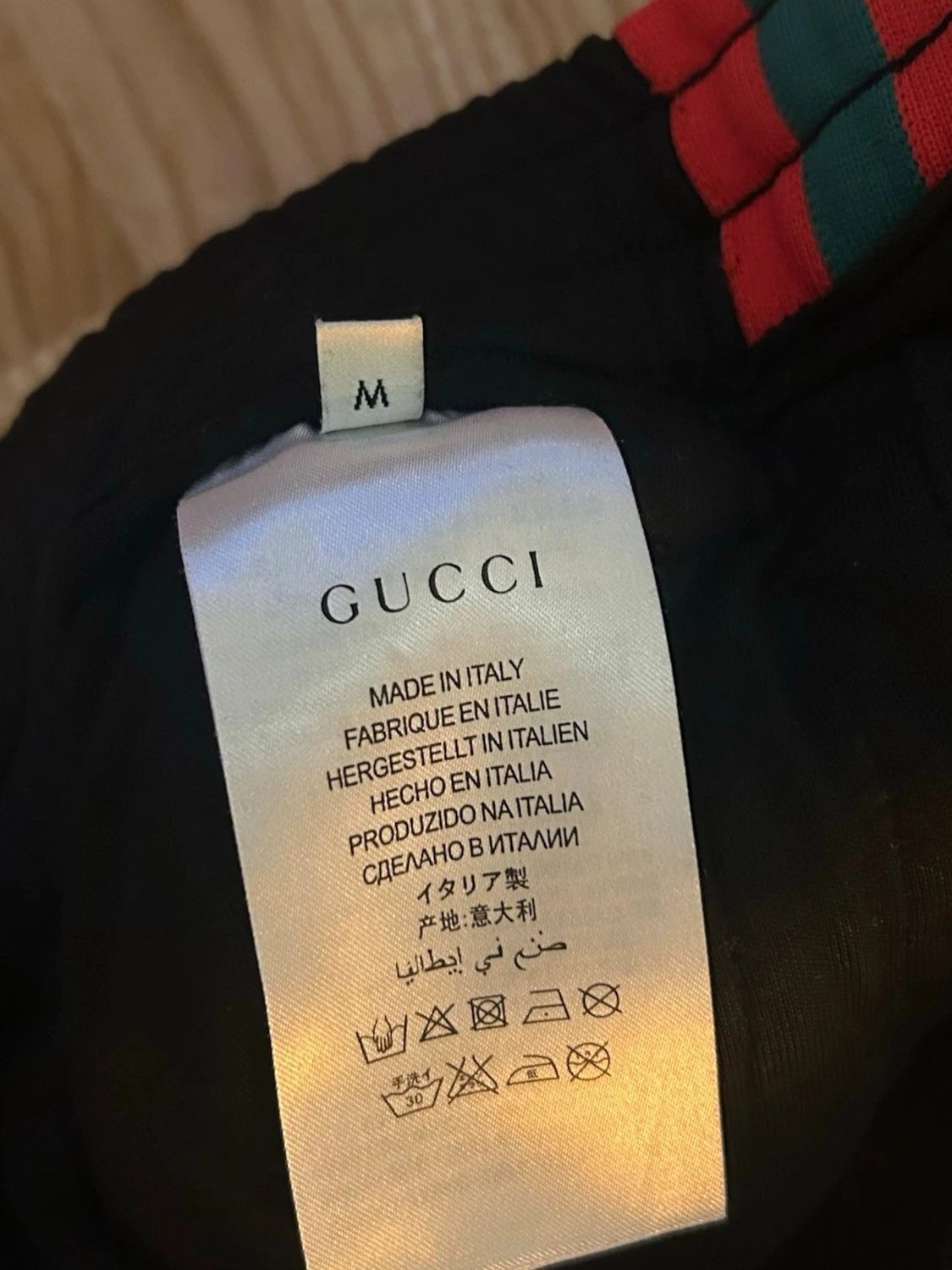 Gucci Svarta mjukisbyxor med röd-gröna ränder - 3