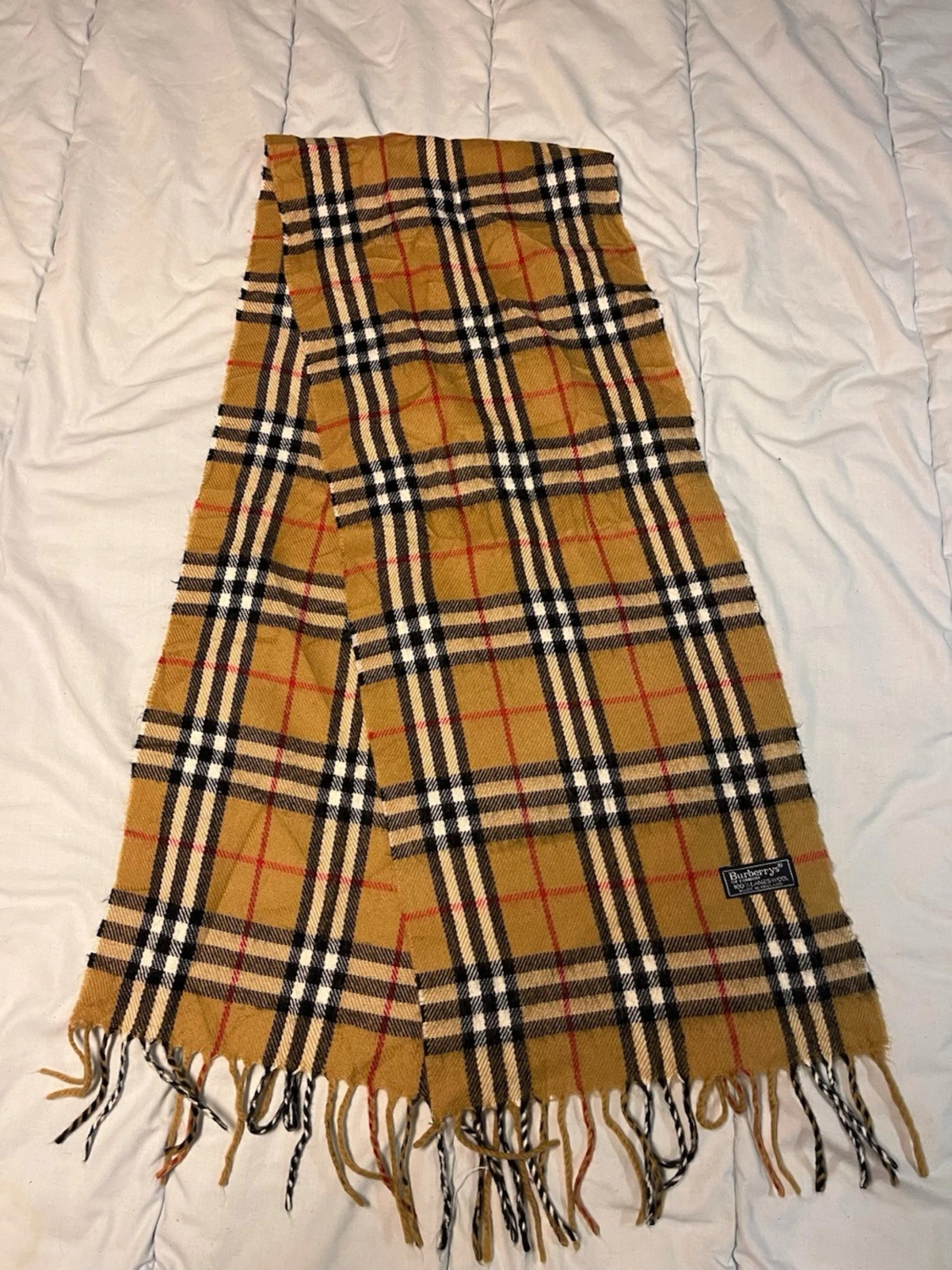 Rutig Burberrys halsduk i ull