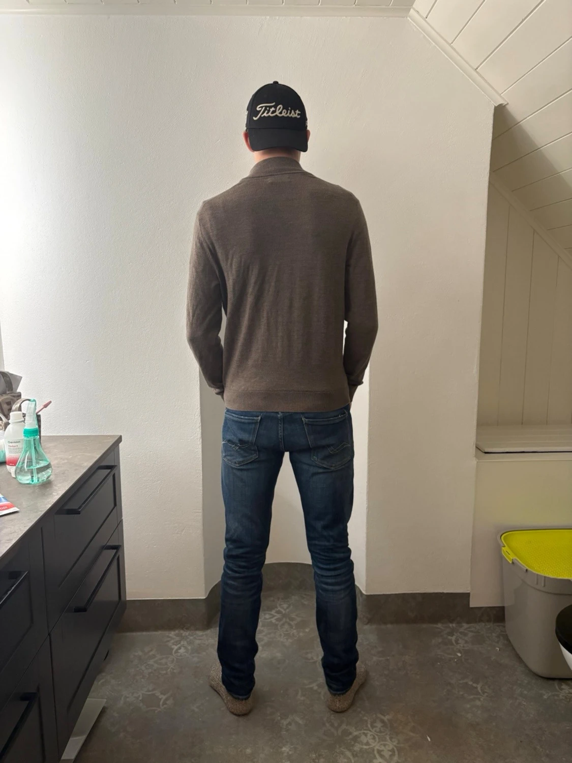 Brun kofta från Morris i merinoull - 1