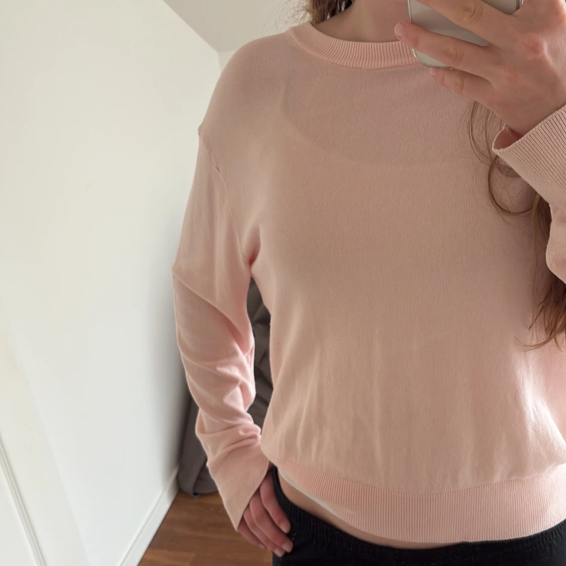 Ljusrosa stickad tröja från H&M