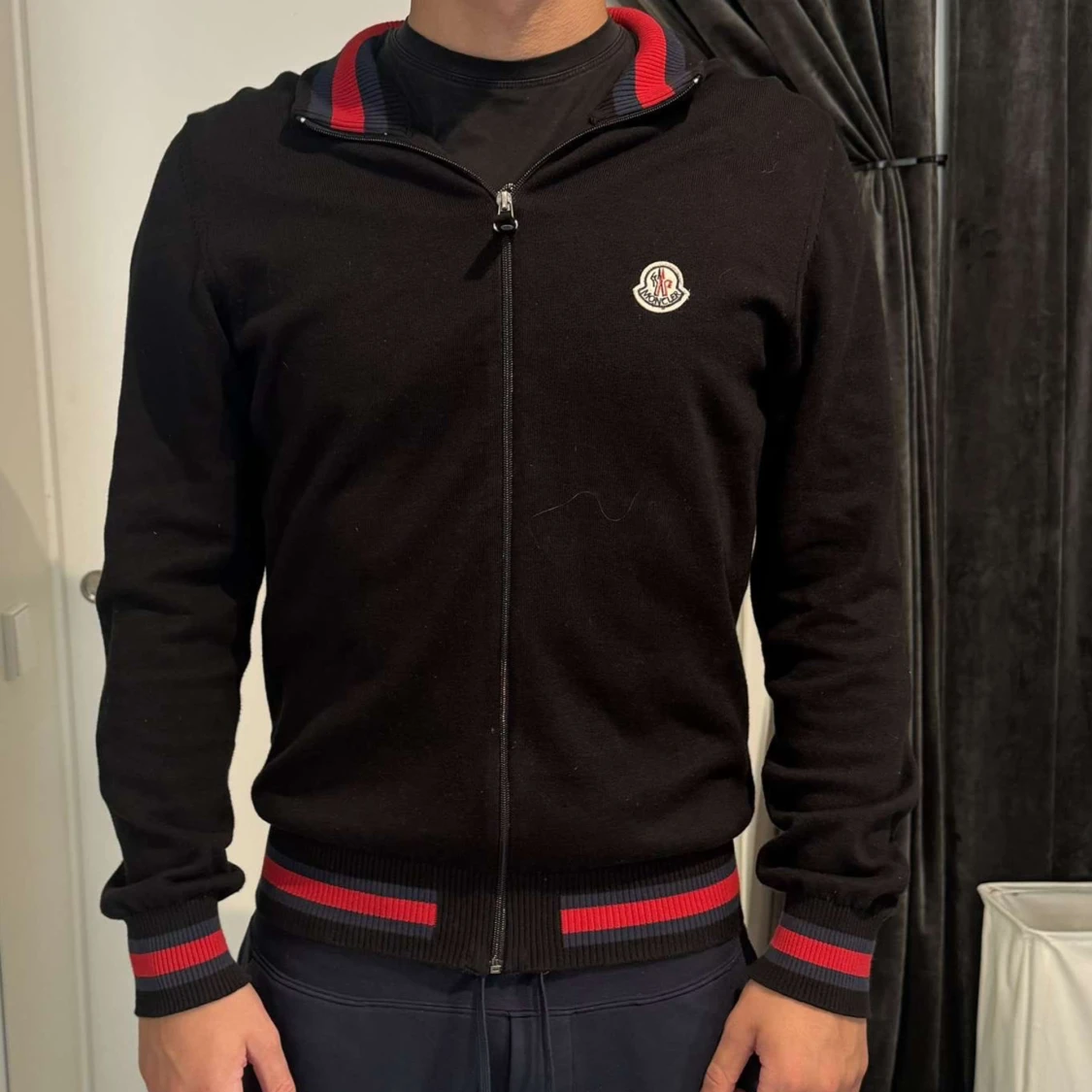 Svart Moncler kofta med dragkedja - 2