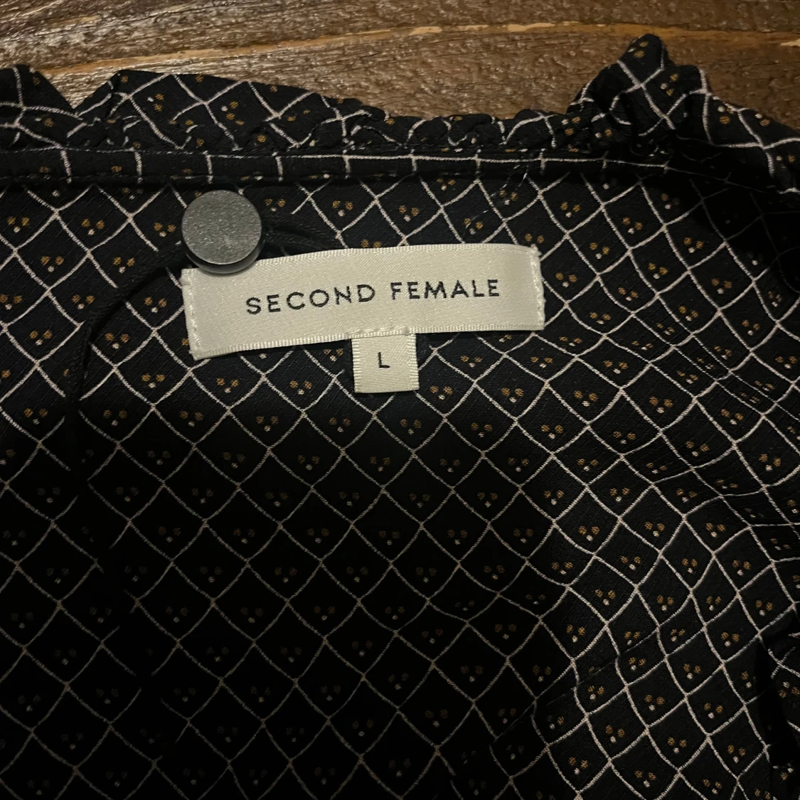 Marinblå rutig blus  - 2