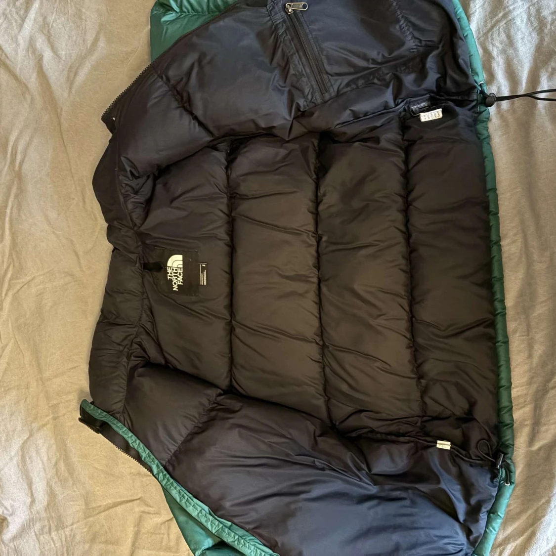 Grön The North Face pufferjacka S - 3