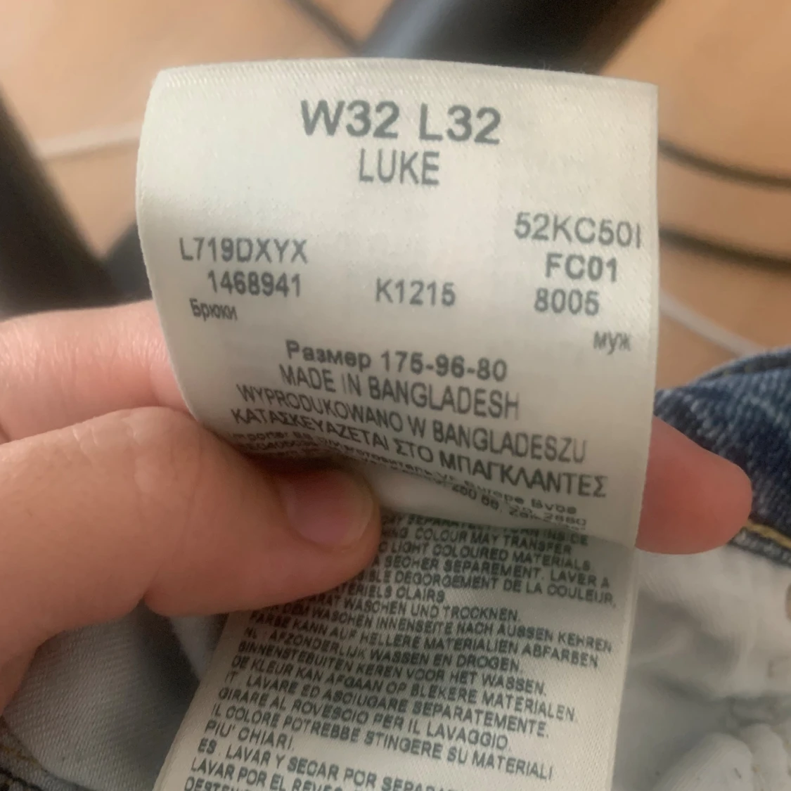 Blå slitna jeans från Lee W32 L32 - 3