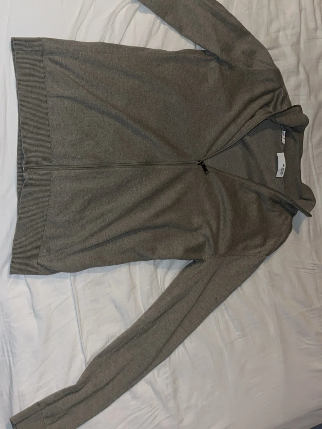 Grå ziptröja från Selected Homme