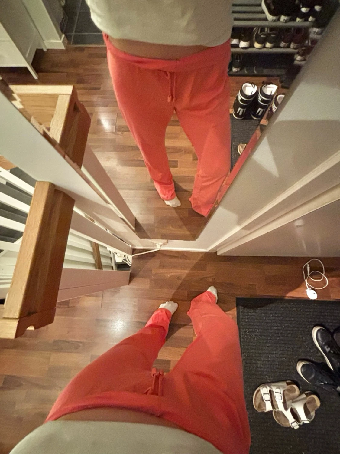 Korallrosa mjukisbyxor 