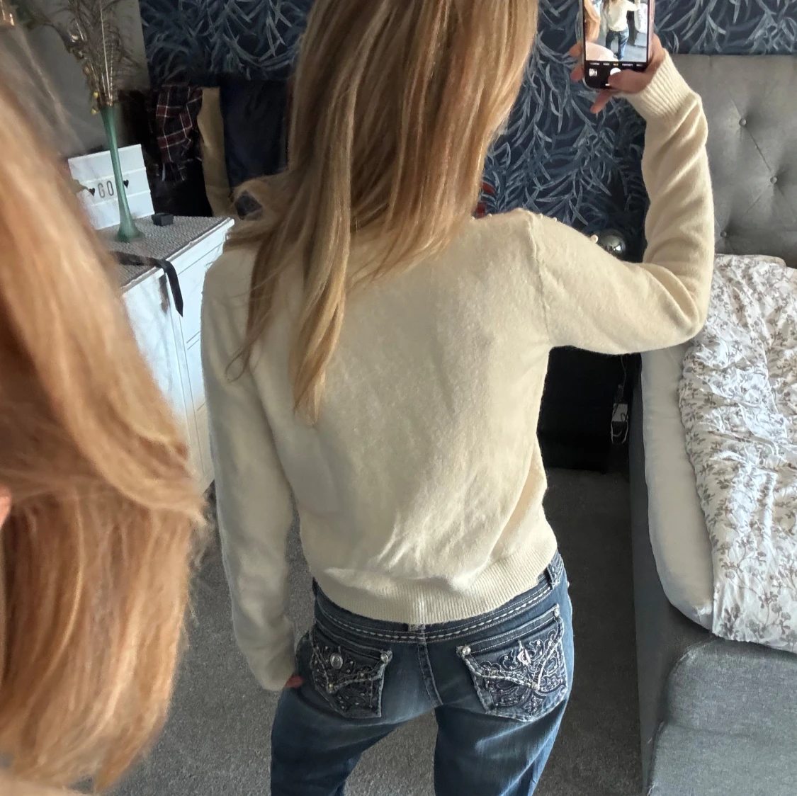 Pärlprydd beige kofta från H&M - 2