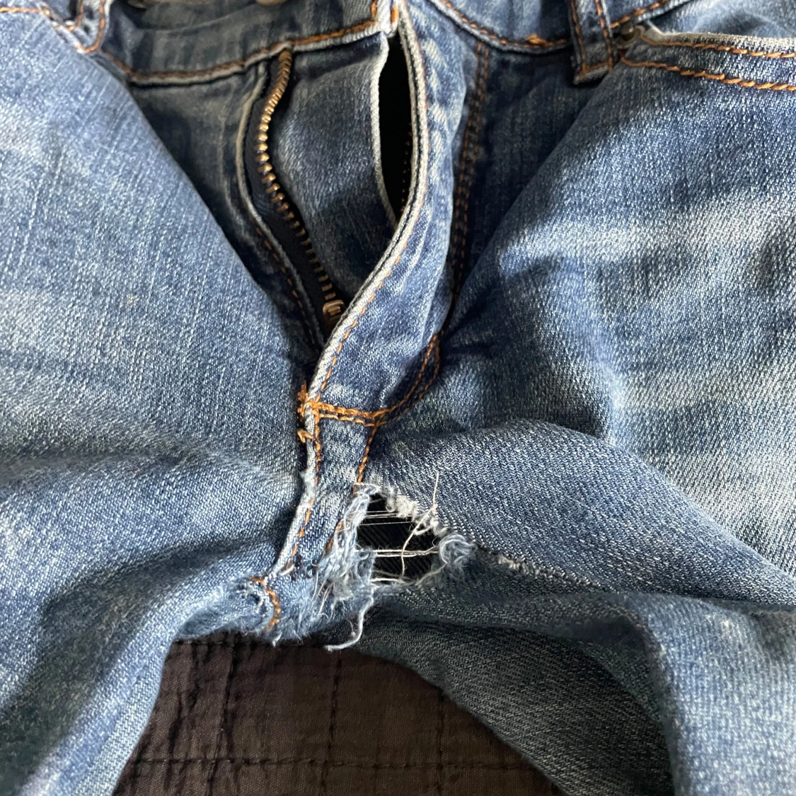 Blå bootcut jeans med låg midja - 3