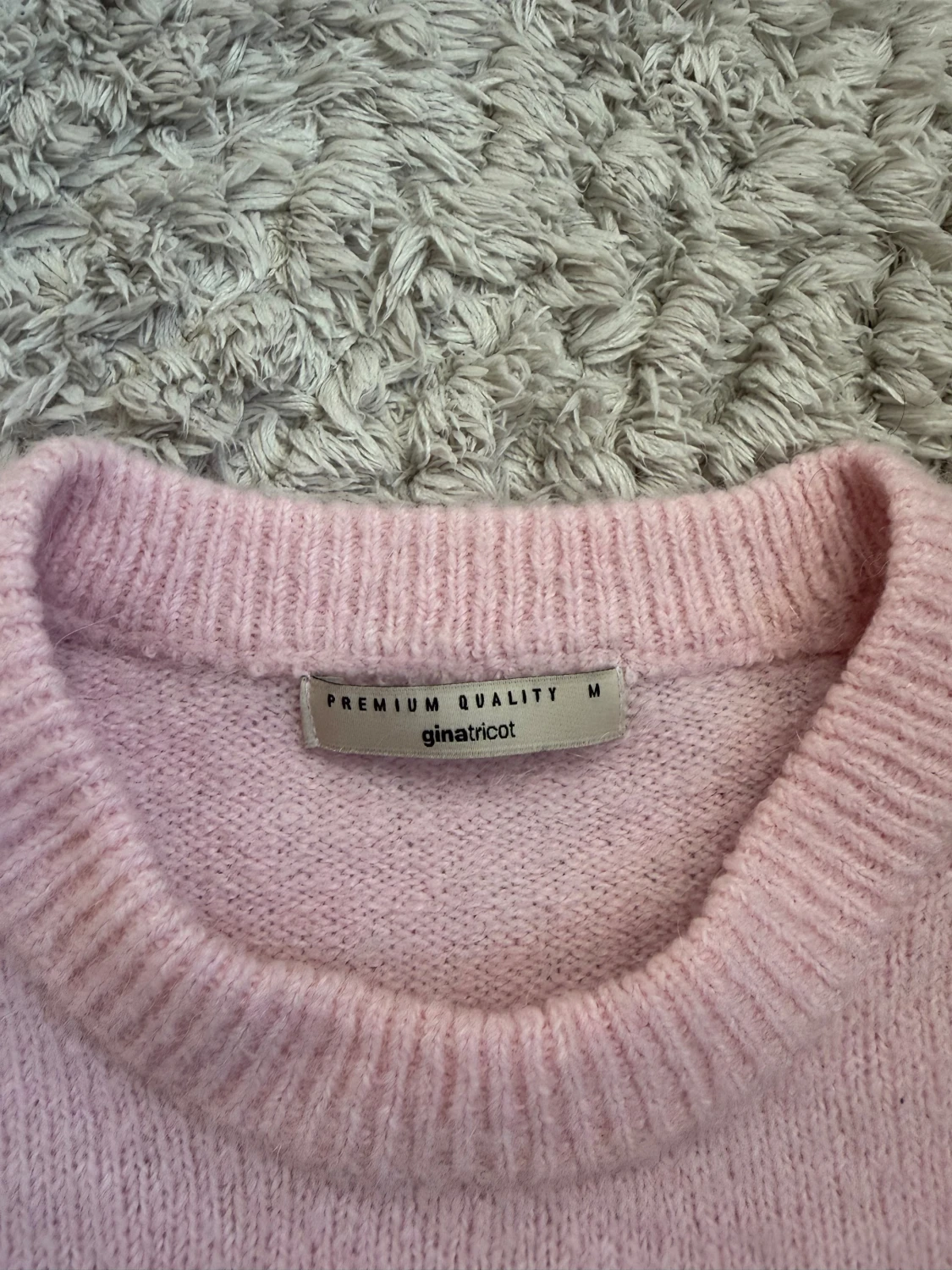 Ljusrosa stickad tröja Gina Tricot - 1