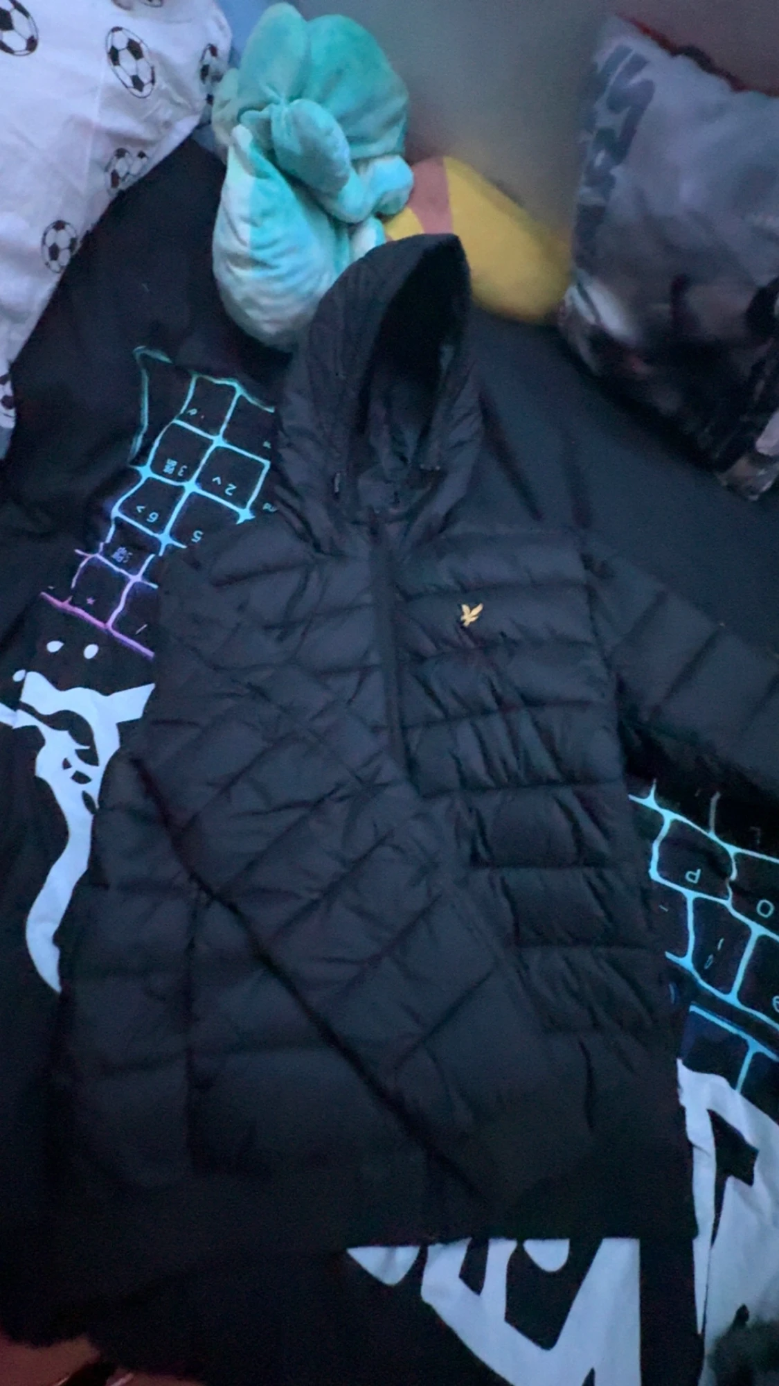 Svart pufferjacka Lyle & Scott L - 4