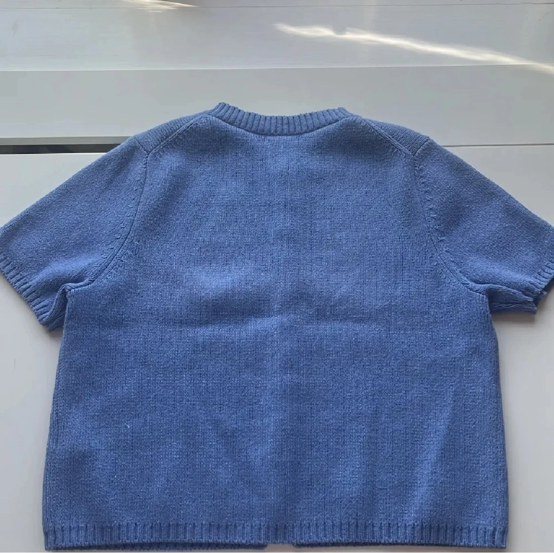 Blå stickad kofta från Massimo Dutti - 1