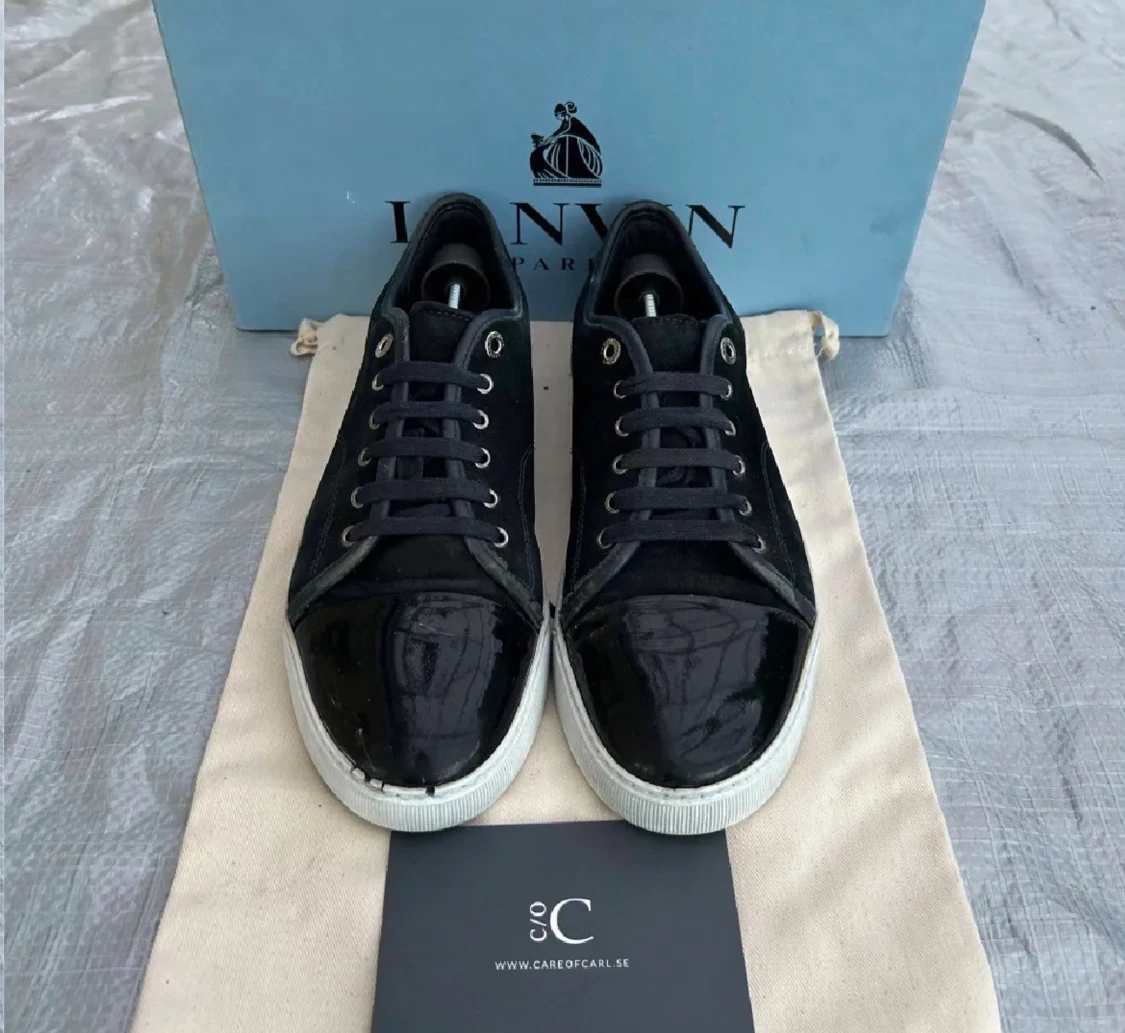 Svarta sneakers från Lanvin med lackad tå - 2