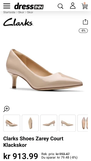 Beiga klackar  - Beiga klackar från Clarks i bra skick🤍Passar till allt! Nypris omkring 900kr. 