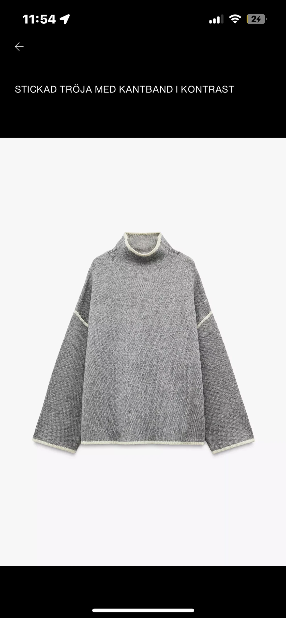 Grå stickad polotröja 