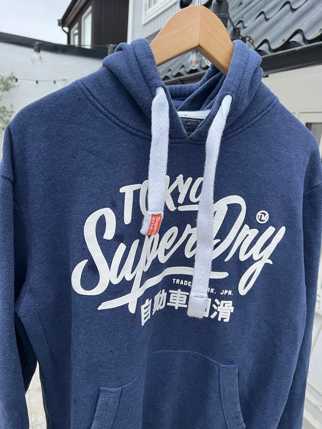 Blå Superdry hoodie med tryck - 2