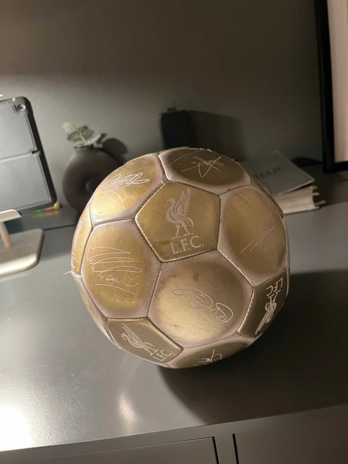 Liverpool FC guld- och kopparfärgad boll - 1