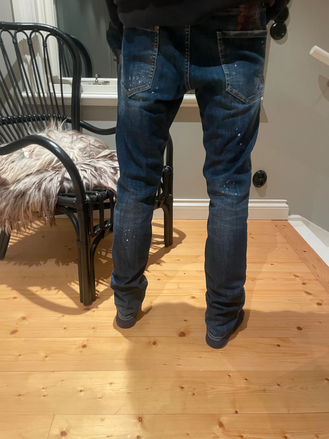 Dsquared2 blå jeans med slitningar - 1