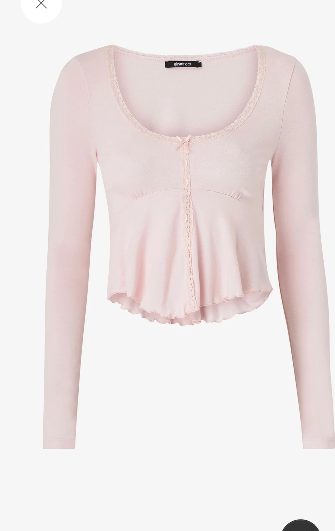 Ljusrosa långärmad topp från Gina Tricot
