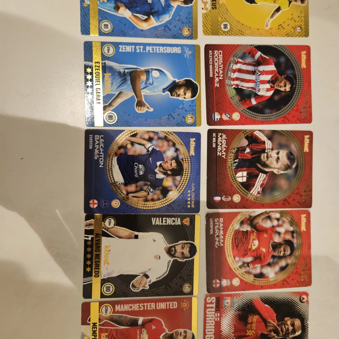 Samling av fotbollskort – stjärnspelare och lag - 2