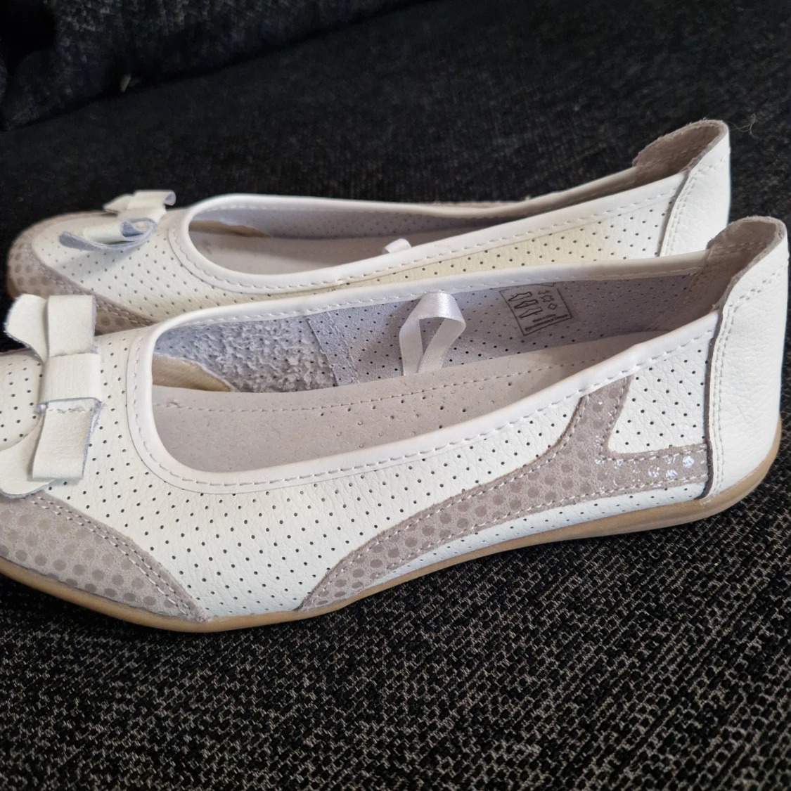 Nya damskor, ballerinaskor, skinn, läder storlek 38 - 1